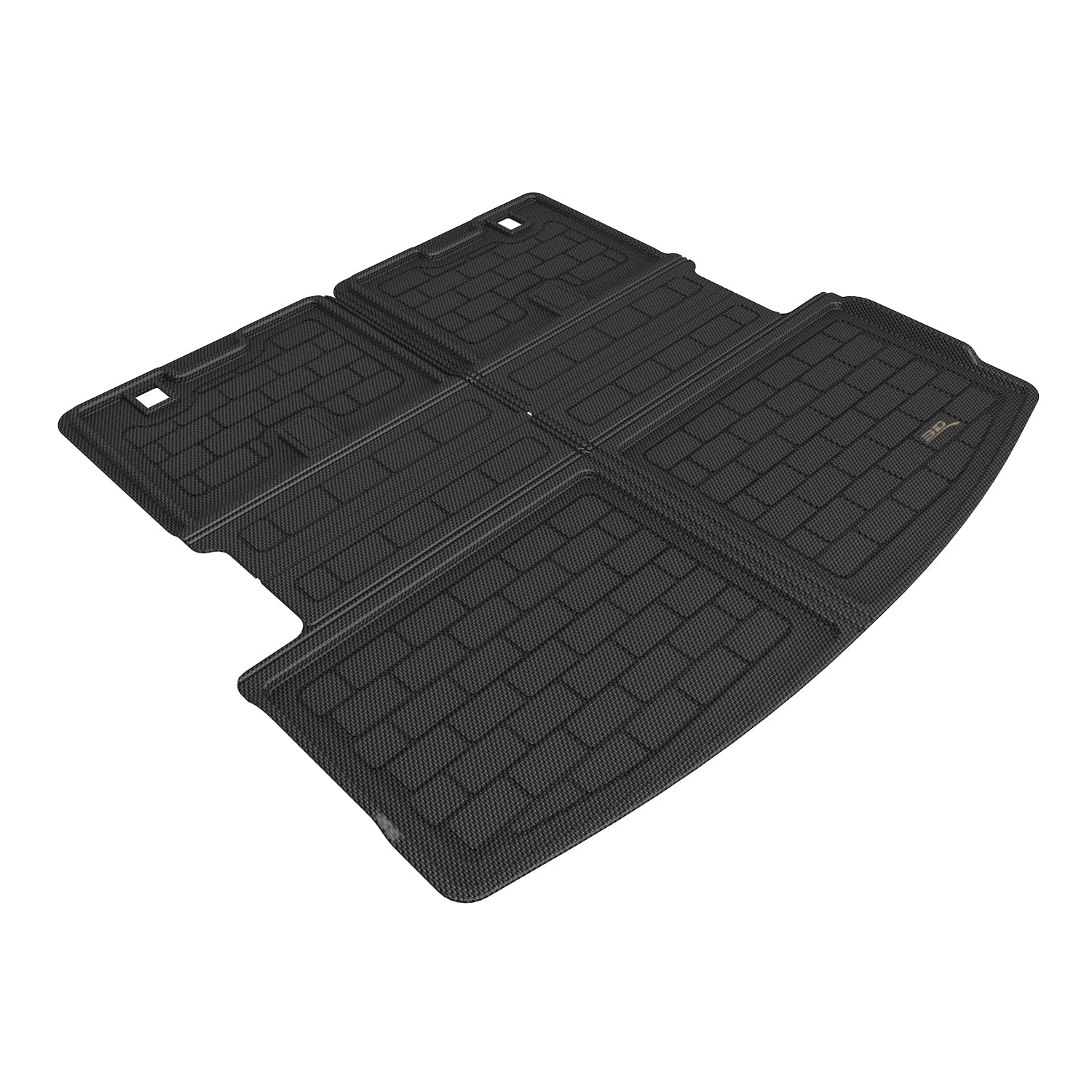 3D Maxpider 2020-2024 Ford Explorer Foldable Kagu Carbon Fiber Embossed Pattern Cargo Liner Black M1FR1301309