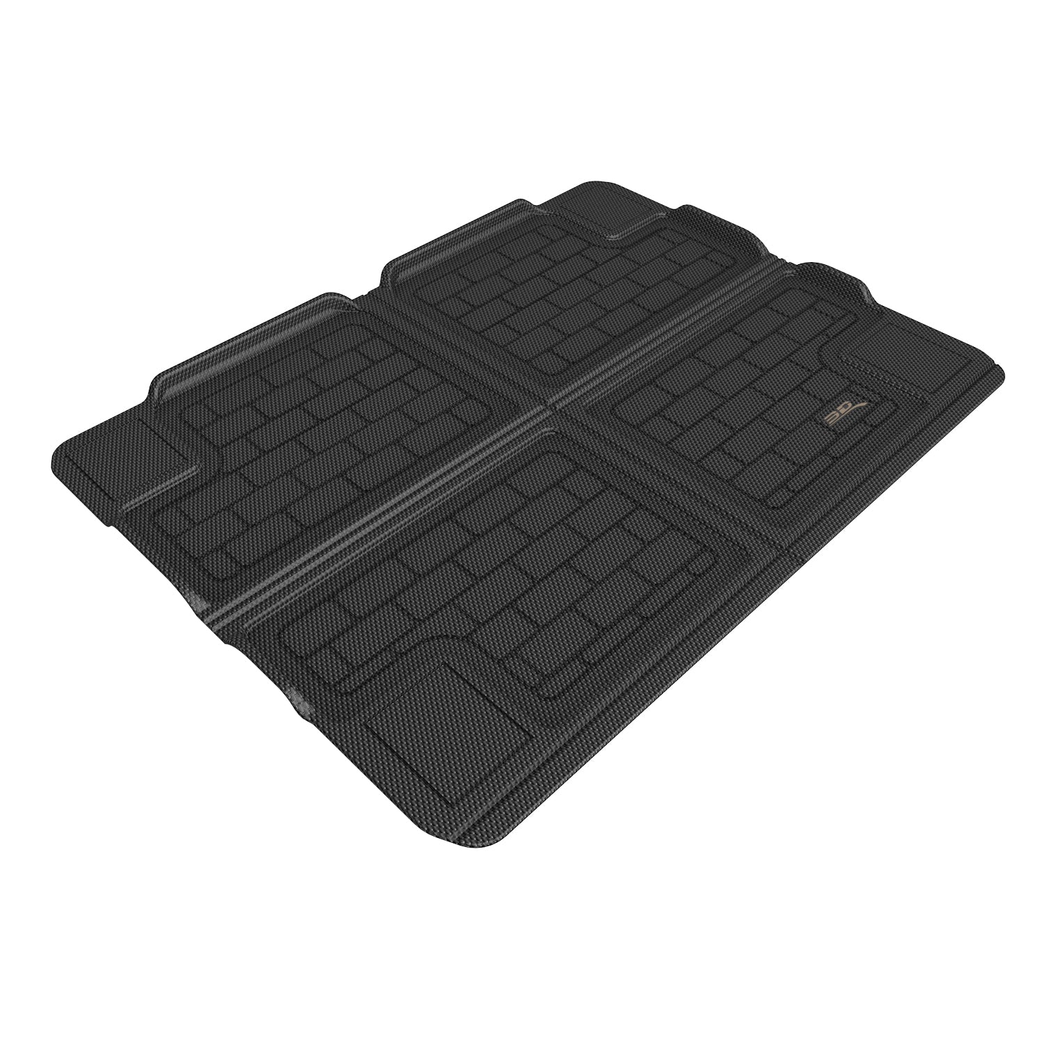 3D Maxpider 2021-2024 Ford Bronco Custom Fit Cargo Liner Kagu Carbon Fiber Embossed Pattern Black M1FR1491309