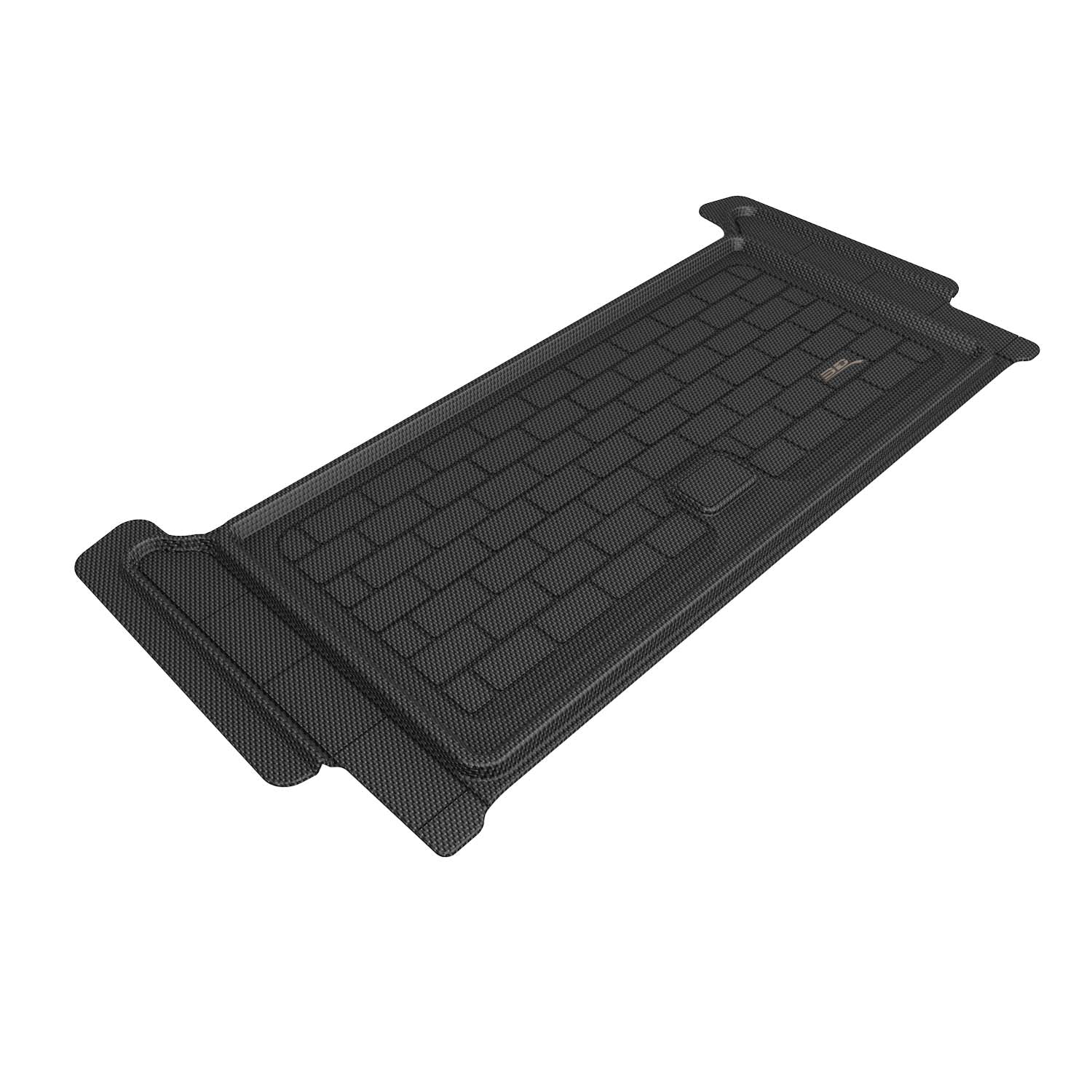 3D Maxpider 2022-2023 Rivian R1S Kagu Carbon Fiber Embossed Pattern Black Cargo Liner M1RI0011309