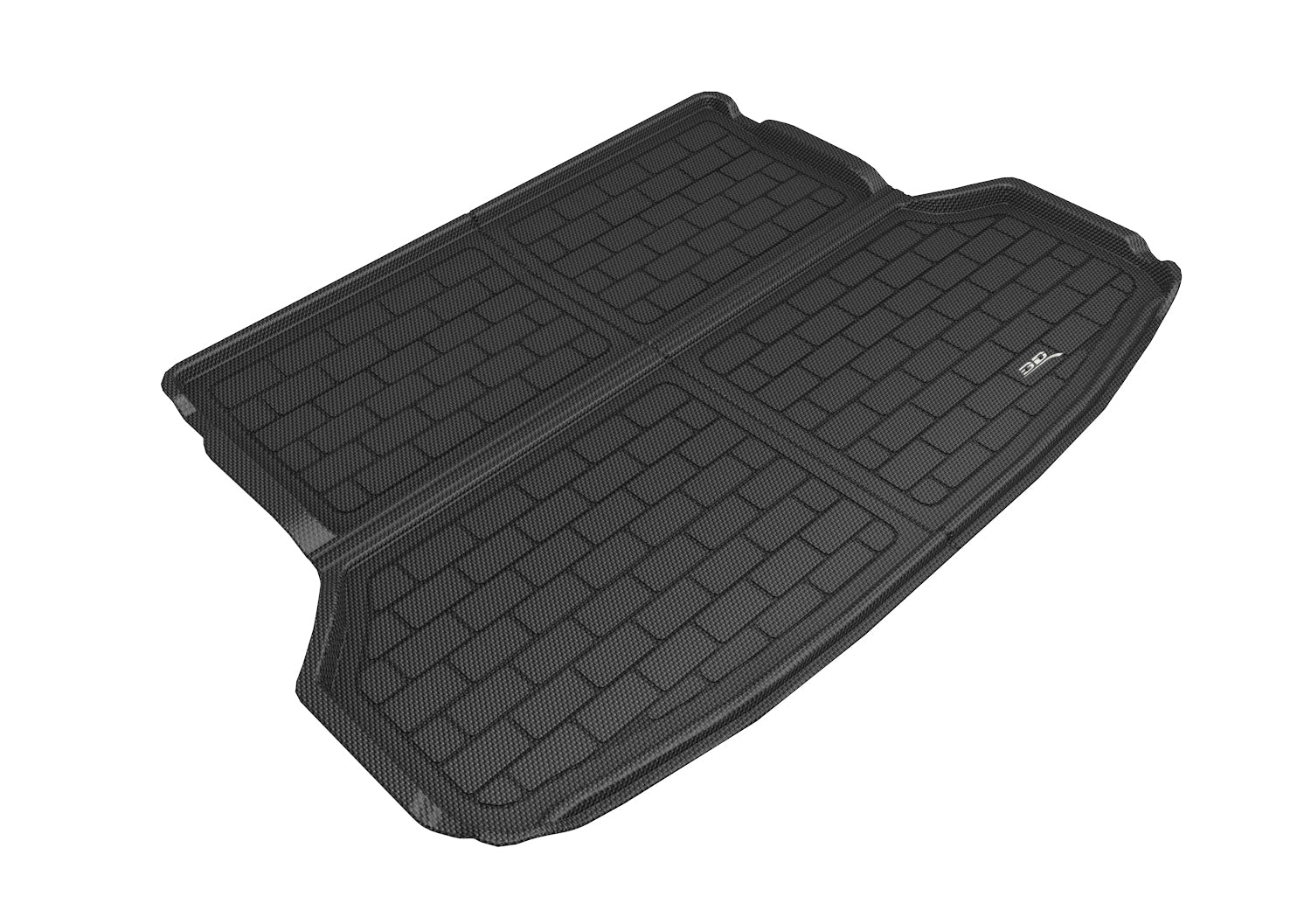 3D Maxpider 2019-2024 Subaru Forester Custom Fit Kagu Cross Fold Cargo Liner Carbon Fiber Embossed Pattern Black M1SB0241309