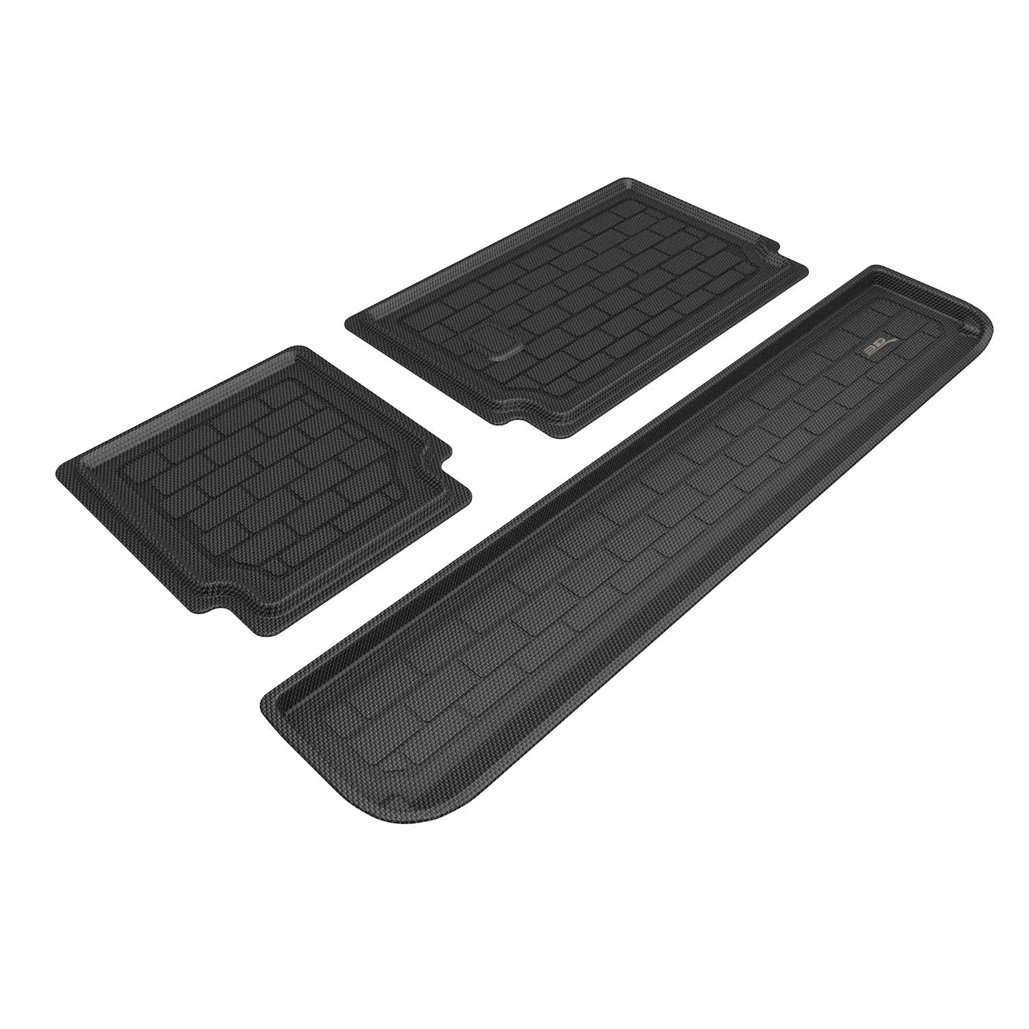 3D Maxpider 2023-2024 Toyota Sequoia Kagu Custom Fit Cargo Liner Mat Carbon Fiber Embossed Pattern Black M1TY3031309