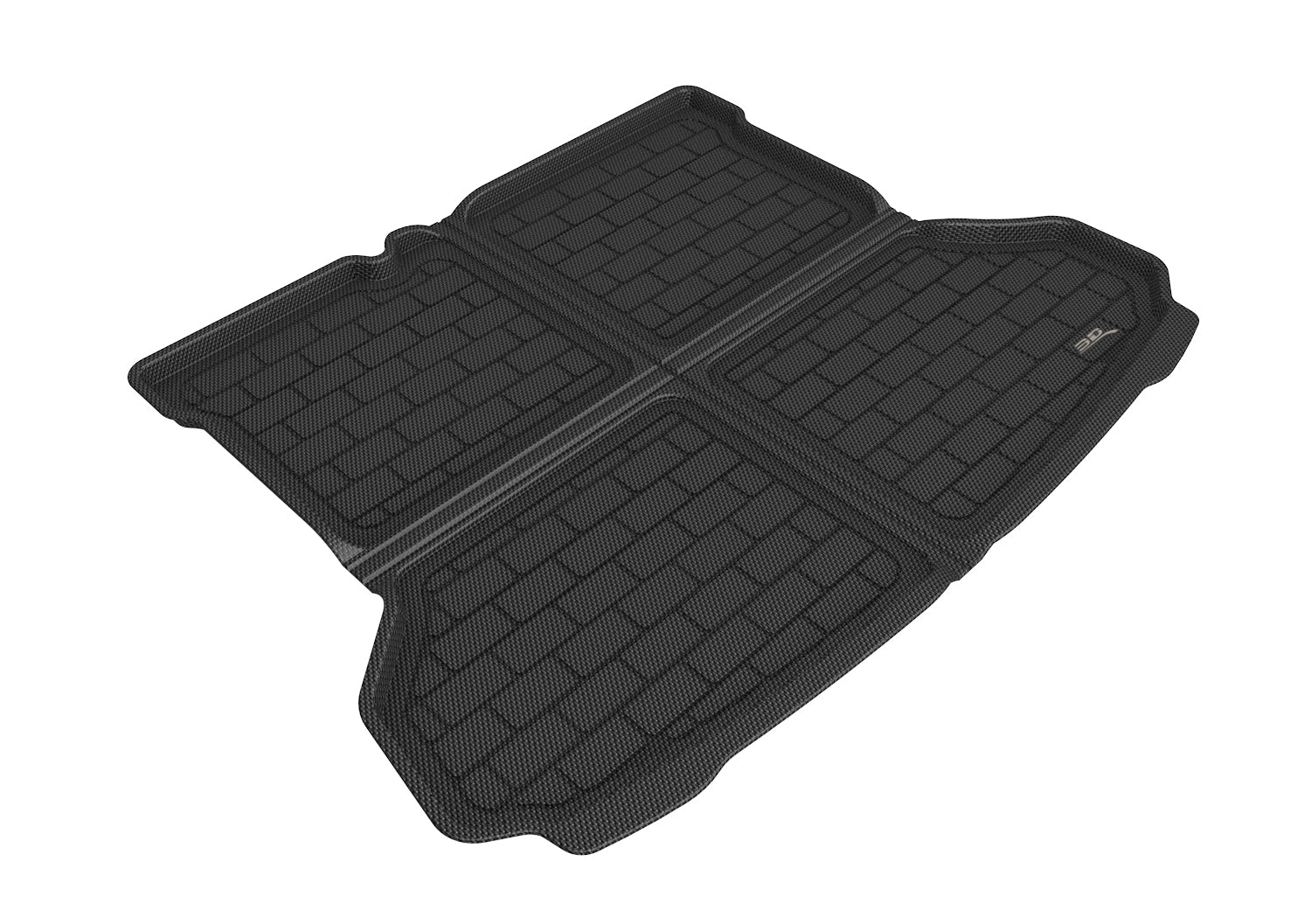 3D Maxpider 2021-2024 Volkswagen Id.4 Custom Fit Kagu Cross Fold Cargo Liner Carbon Fiber Embossed Pattern Black M1VW1191309