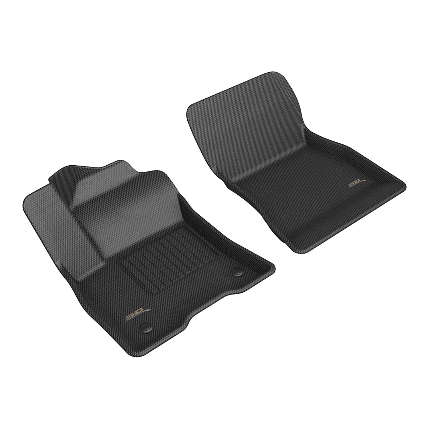 3D Maxpider 2022-2024 Mercedes-Benz EQB Custom Fit Kagu 1St Row Carbon Fiber Embossed Pattern Black Floor Mats L1MB17111509