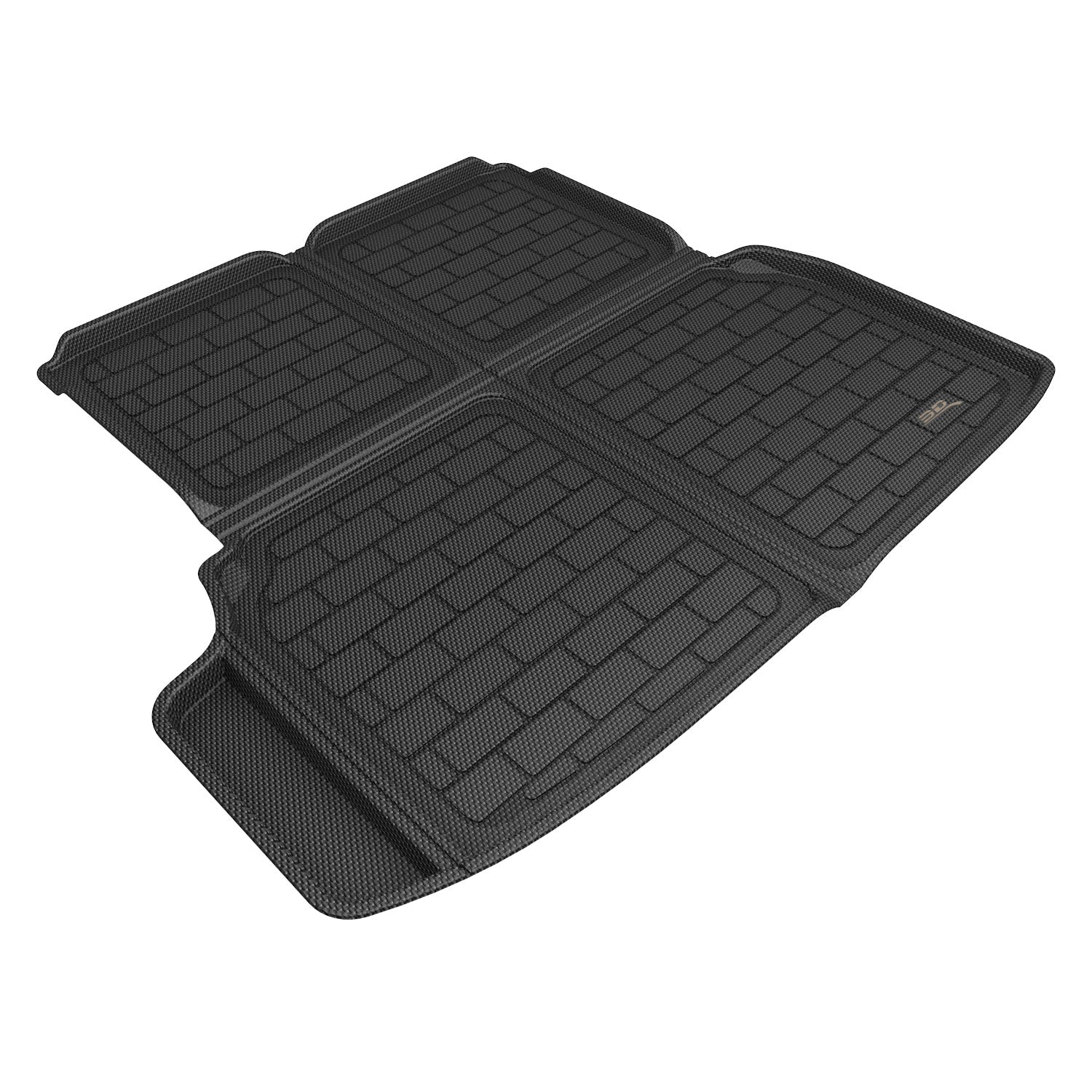 3D Maxpider 2022-2024 Mercedes-Benz EQS Sedan Custom Fit Kagu Foldable Cargo Liner Carbon Fiber Embossed Pattern Black M1MB1671309