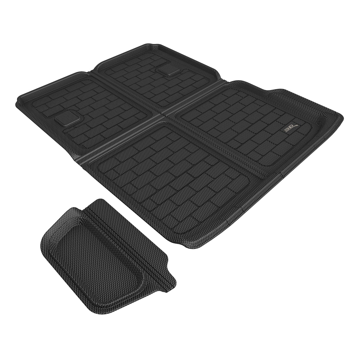 3D Maxpider 2021-2024 Mercedes-Benz S Class L Custom Fit Kagu Cargo Liner Carbon Fiber Embossed Pattern Black M1MB1481309