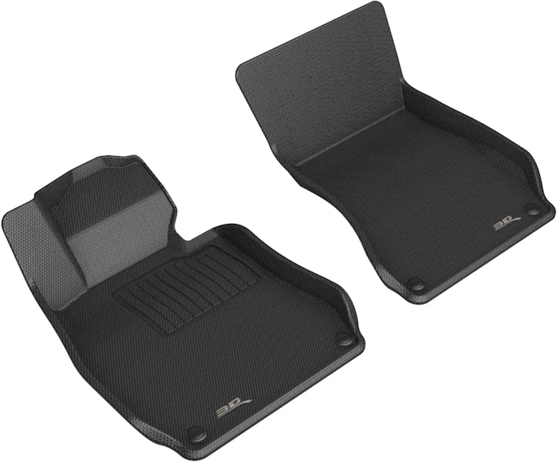 3D Maxpider 2021-2024 Mercedes-Benz S-Class V223 Custom Fit 1st Row Kagu Floor Mat Carbon Fiber Embossed Pattern Black L1MB15611509