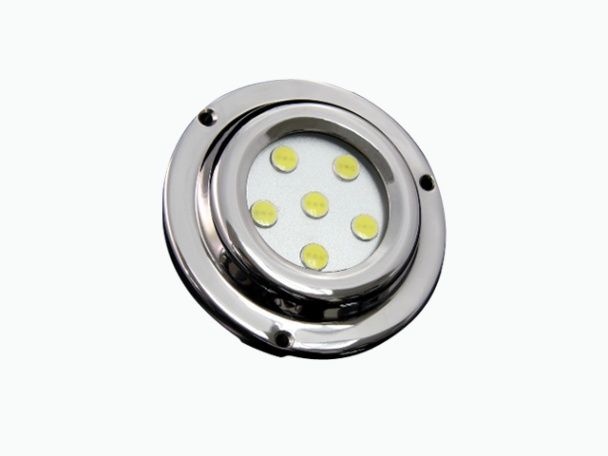 Race Sport 6 LED 6x1W Surface Mount Marine Light White 316 Marine Grade Stainless Steel MS-ML-6X1W