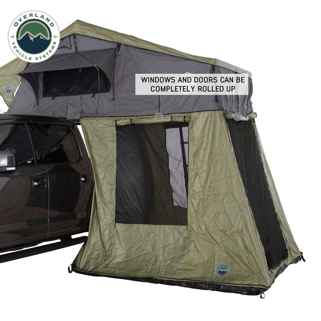 OVS Nomadic 3 Roof Top Tent Annex Green Base With Black Floor & Travel Cover 18539936