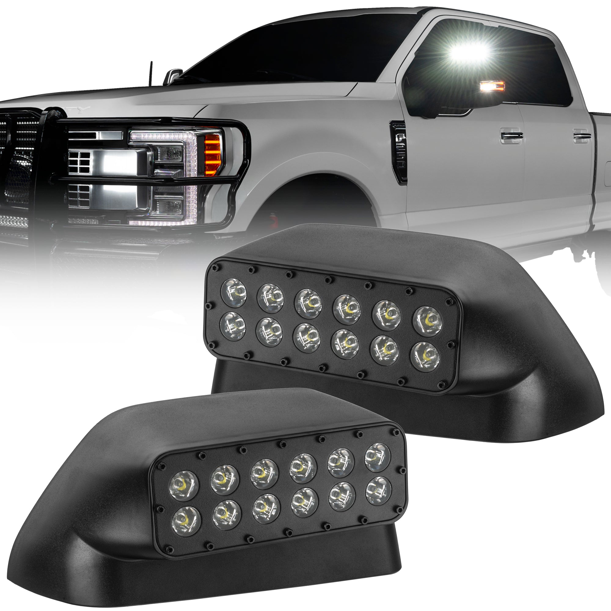 Oracle Lighting 2017-2022 Ford F250 F350 F450 F550 Super Duty LED Off-Road Side Mirror Ditch Lights 5908-001