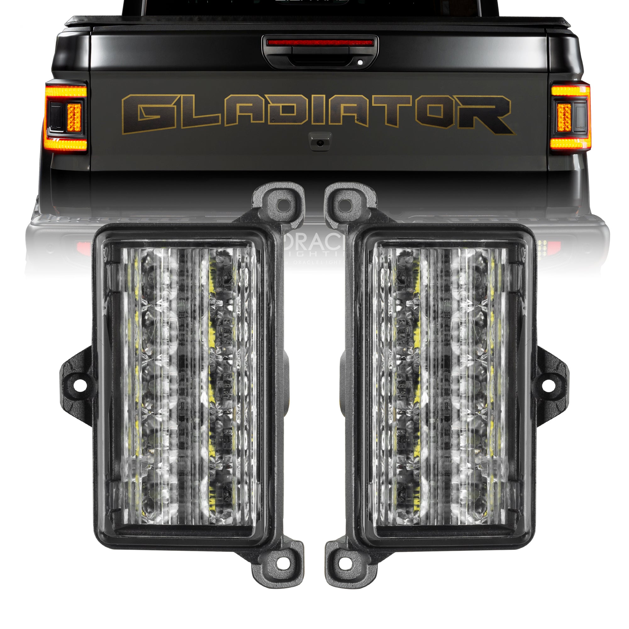 Oracle Lighting Jeep Gladiator JT Dual Function Amber White Reverse LED Module For Flush Tail Lights 5915-JT-023