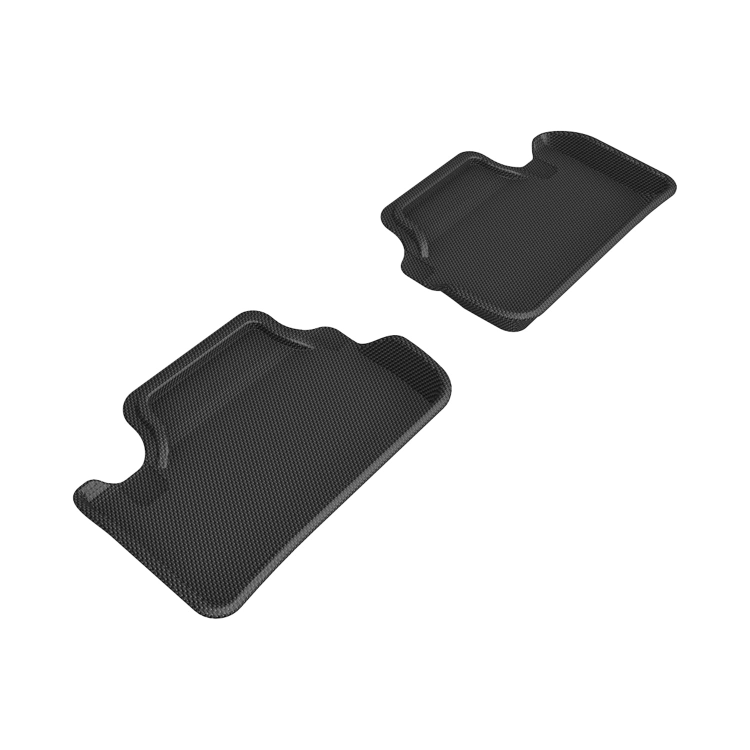 3D Maxpider 2021-2024 Polestar 2 Custom Fit Kagu 2nd Row Carbon Fiber Embossed Pattern Floor Mat Black L1PS00021509