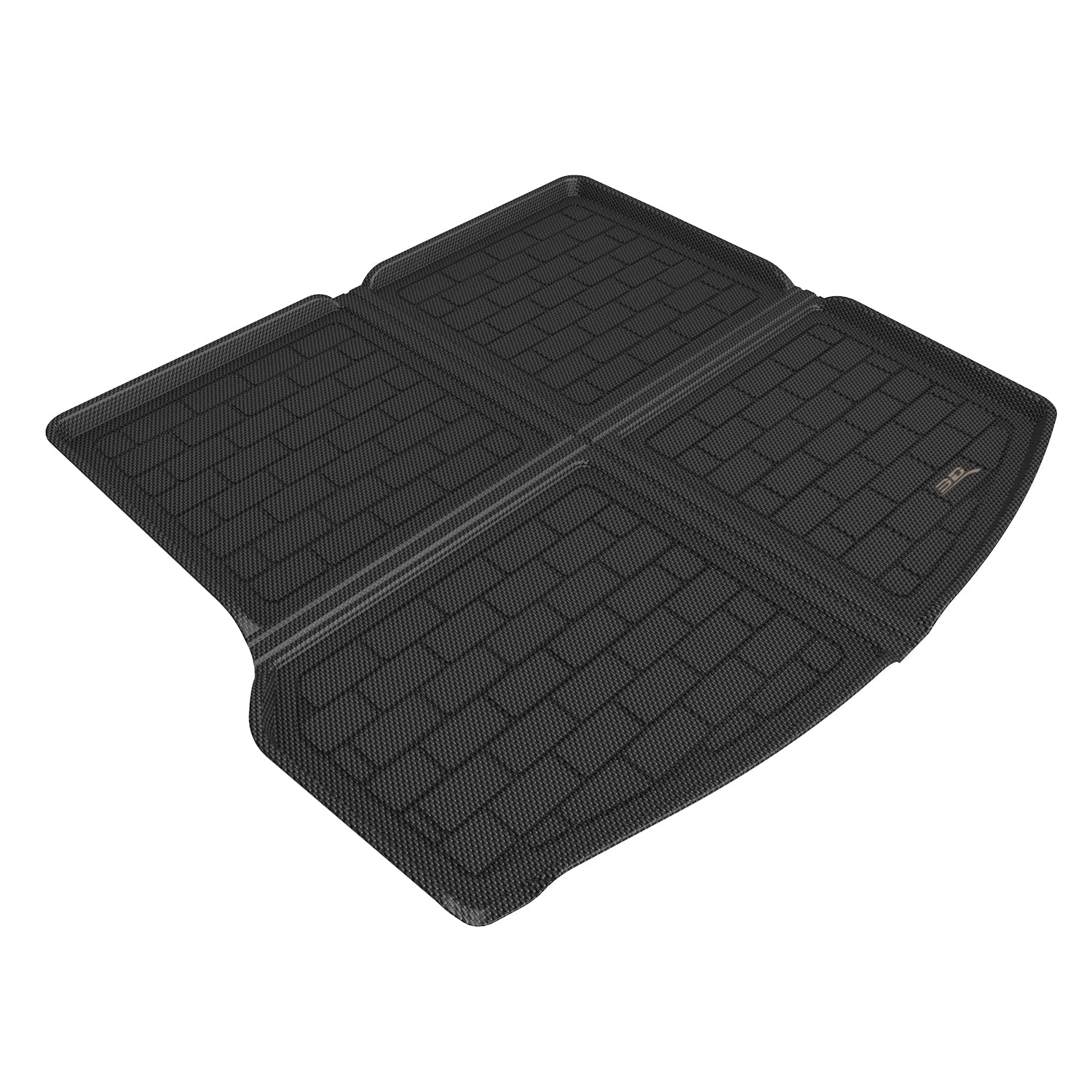 3D Maxpider 2021-2024 Polestar 2 Custom Fit Kagu Rear Carbon Fiber Embossed Pattern Cargo Liner Black M1PS0001309