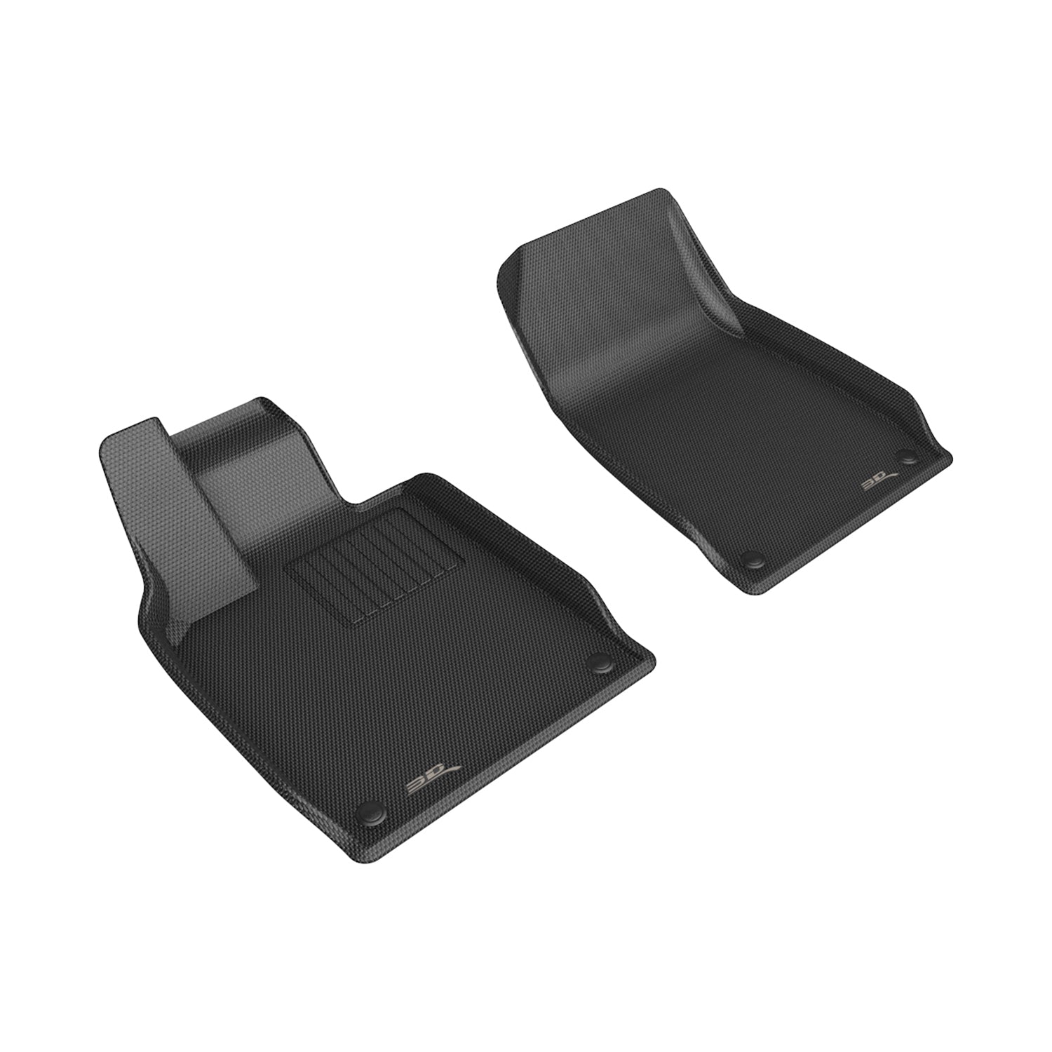 3D Maxpider 2021-2024 Porsche Taycan 2020-2024 Audi E-Tron GT Kagu Black 1st Row Floor Liner L1PO02711509