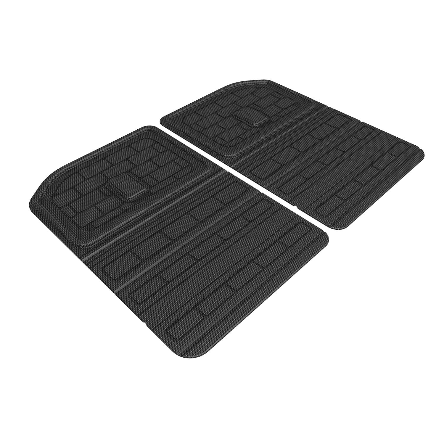 3D Maxpider 2022-2023 Rivian R1S Seat Back Protector Kagu Carbon Fiber Embossed Pattern Black Q1RI0011309