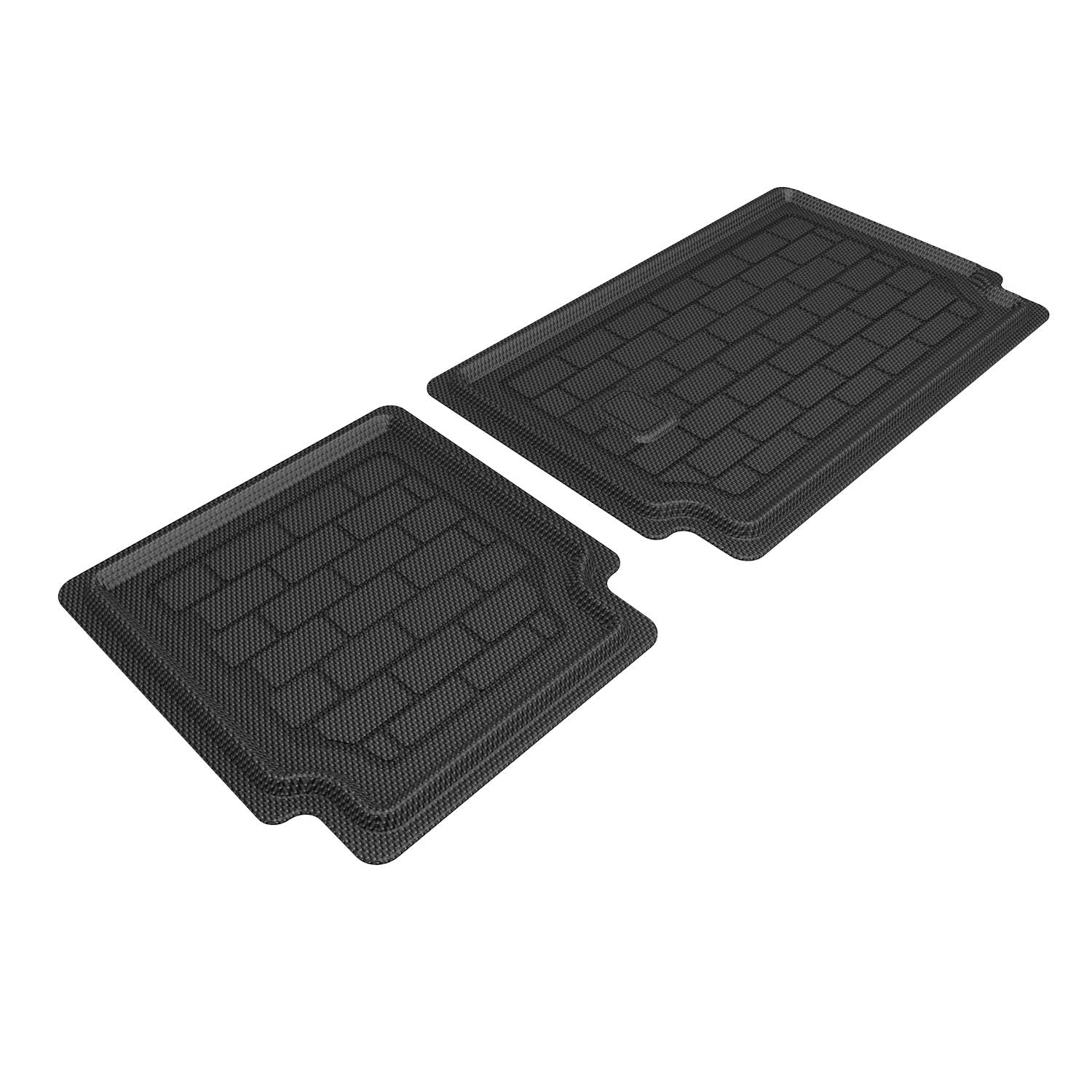 3D Maxpider 2023 Toyota Sequoia Seat Back Protector Kagu Carbon Fiber Embossed Pattern Black Q1TY3031309