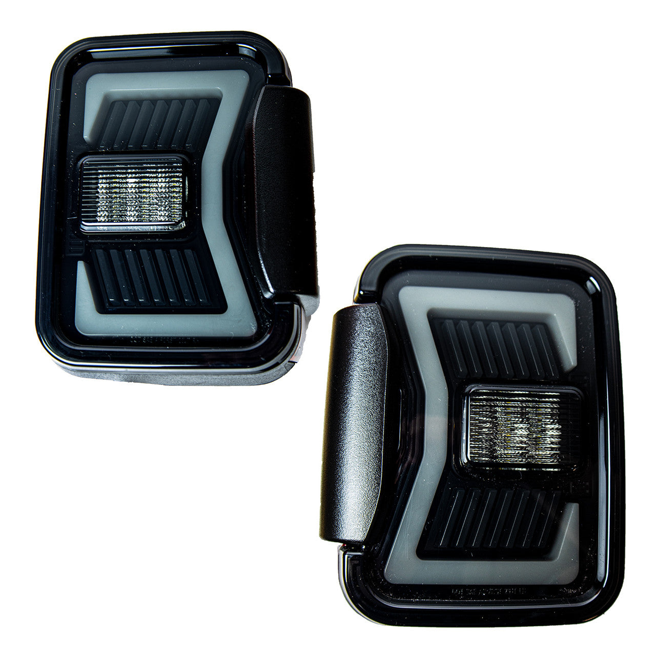 Renegade 2019-2024 Jeep Gladiator JT LED Tail Light With LED Turn Signal Sequential Brake Black Smoke CTRNG0668-BS-SQ