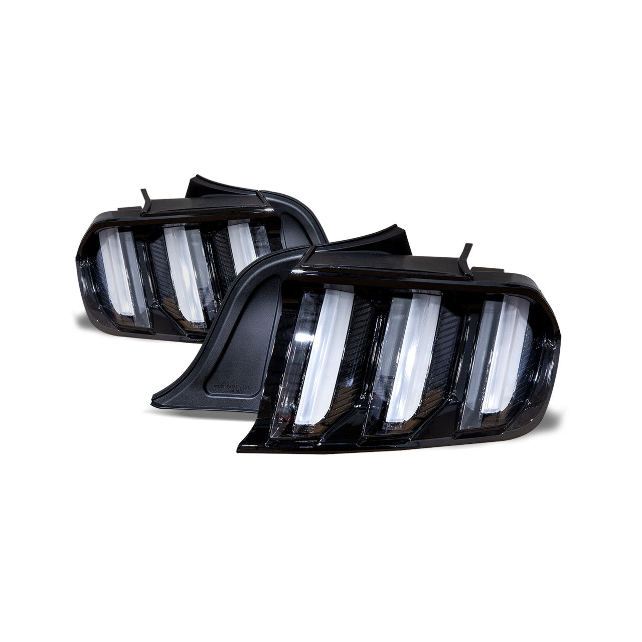 Renegade 2015-2023 Ford Mustang Series Euro style performance tail light with sequential turn signal Glossy Black  Clear  CTRNG0636-GBC