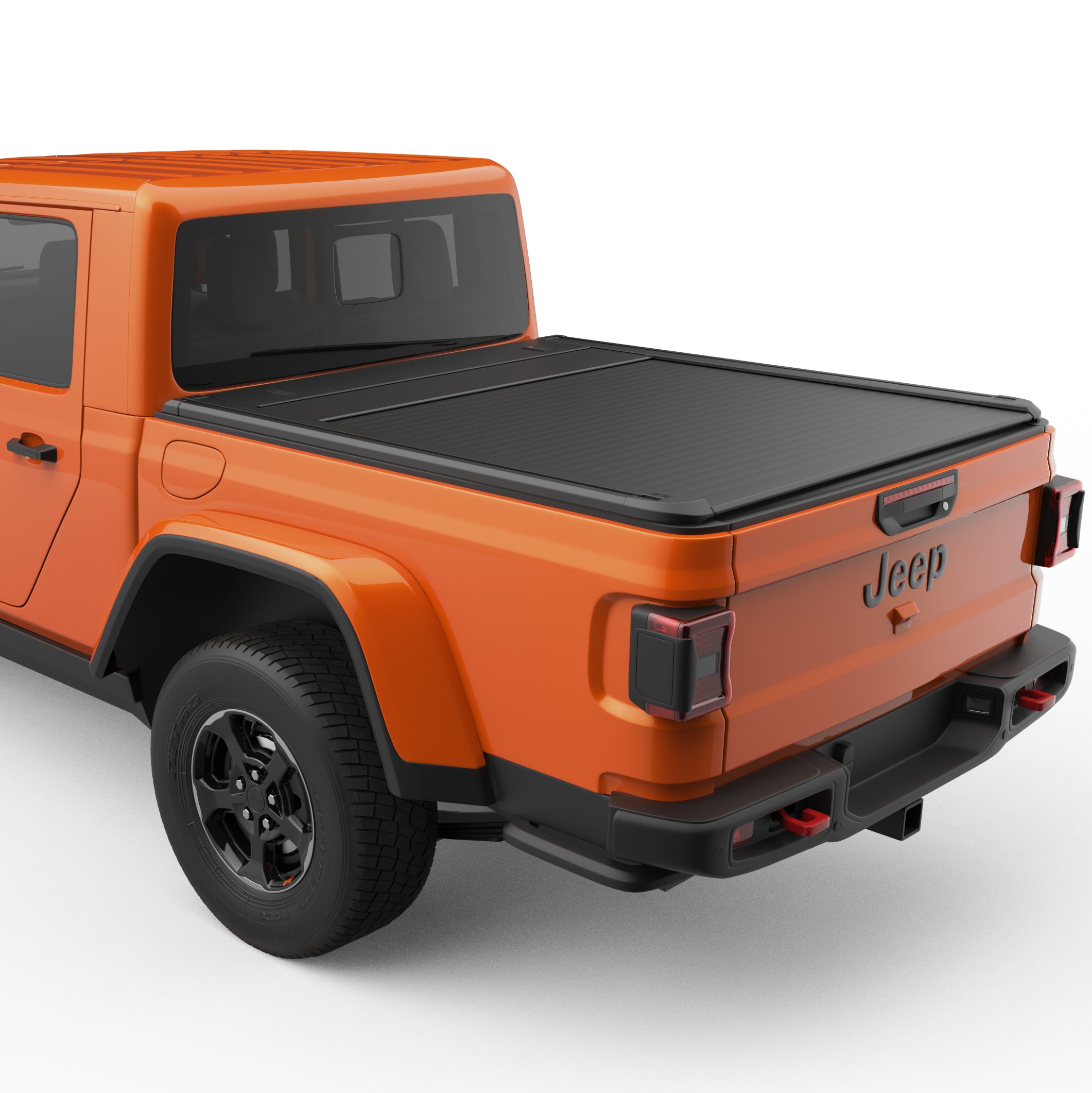 EGR 2020-2024 Jeep Gladiator Sport Crew Cab Pickup 2018-2023 Jeep Wrangler Unlimited 4 Door Rolltrac Electric Retractable Bed Cover RT039031E