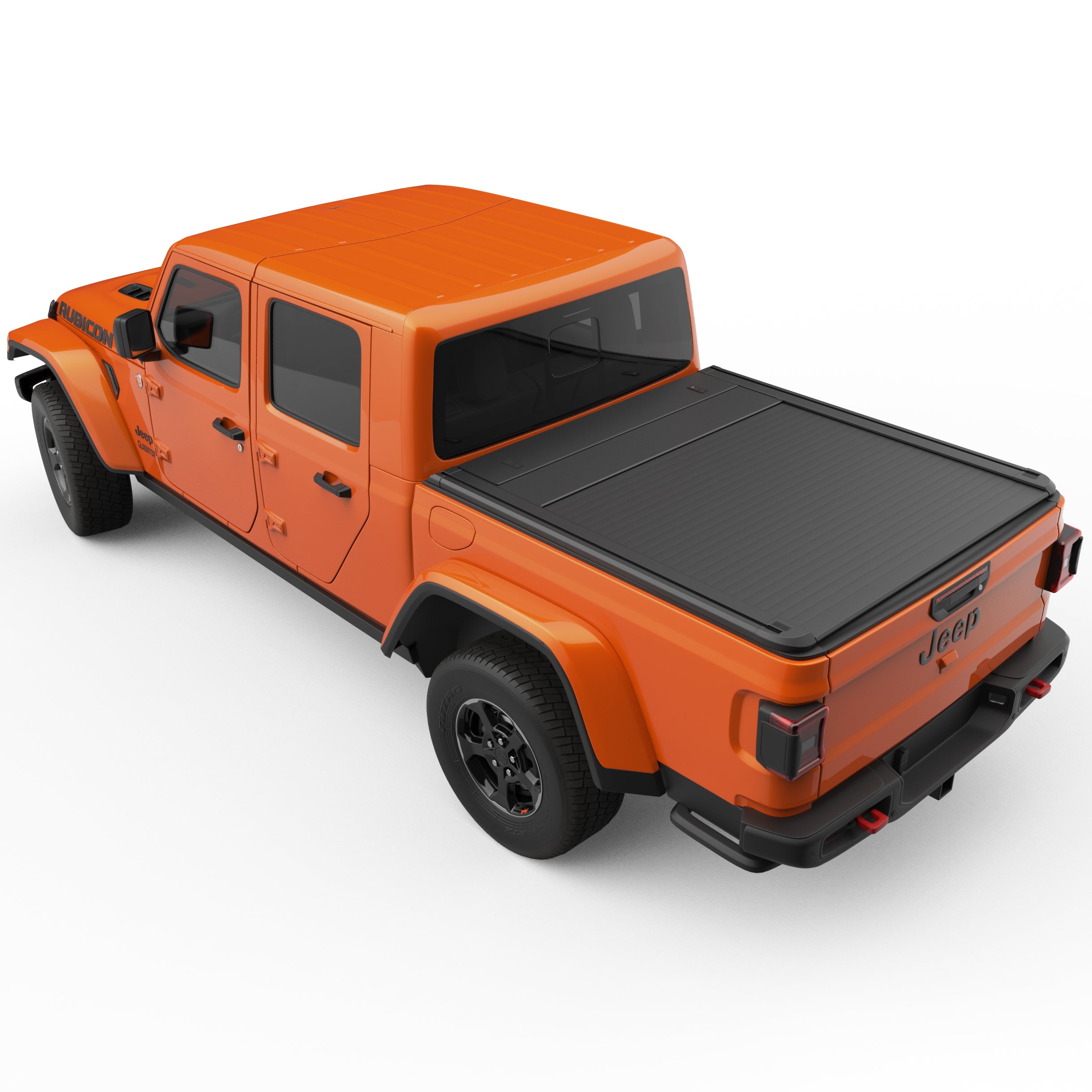 EGR 2020-2024 Jeep Gladiator Sport Crew Cab Pickup 2018-2023 Jeep Wrangler Unlimited 4 Door Rolltrac Electric Retractable Bed Cover RT039031E