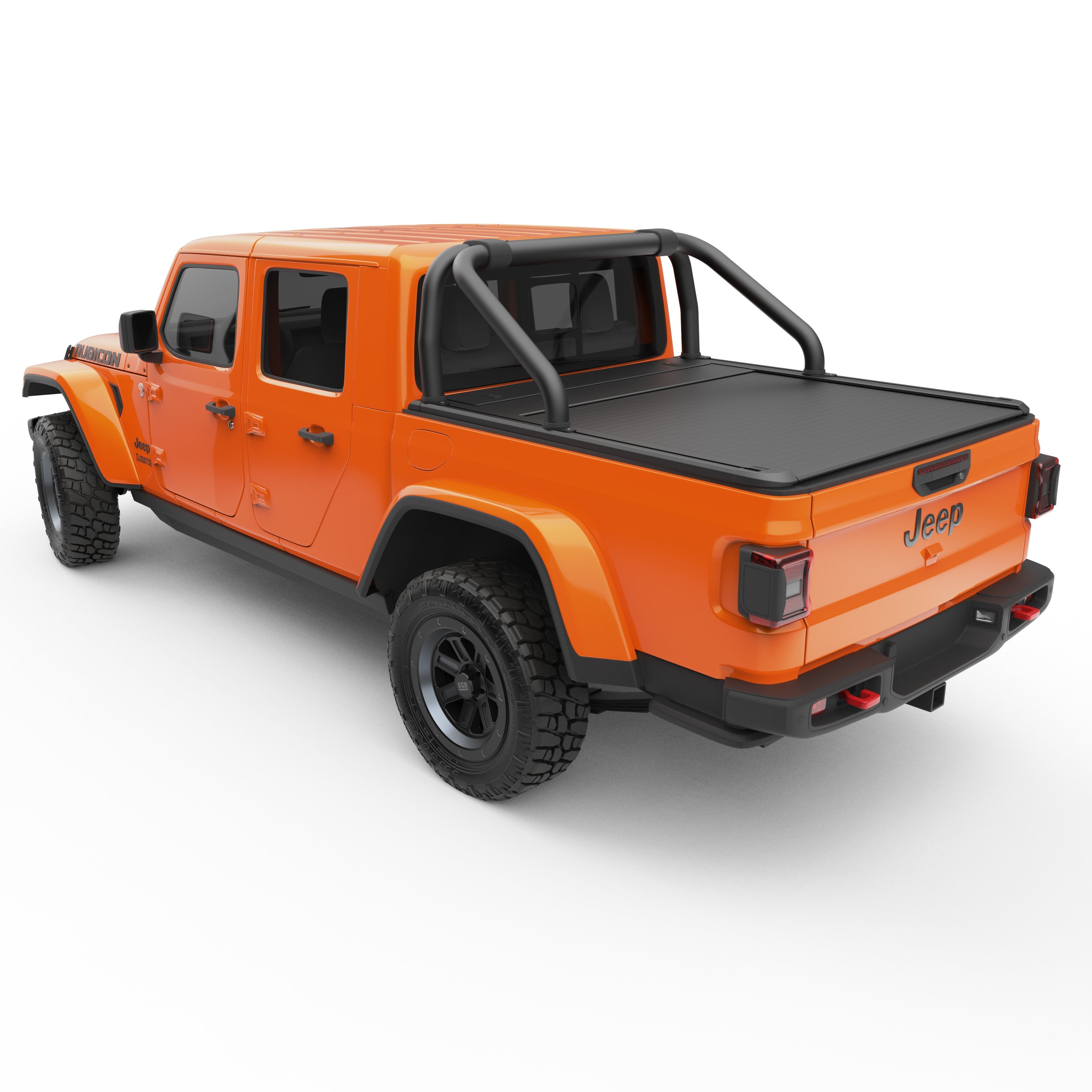 EGR 2020-2025 Jeep Gladiator Sport Crew Cab Pickup 4 Door Rolltrac S-Series Black Powder Coated Sports Bar SBAR0162