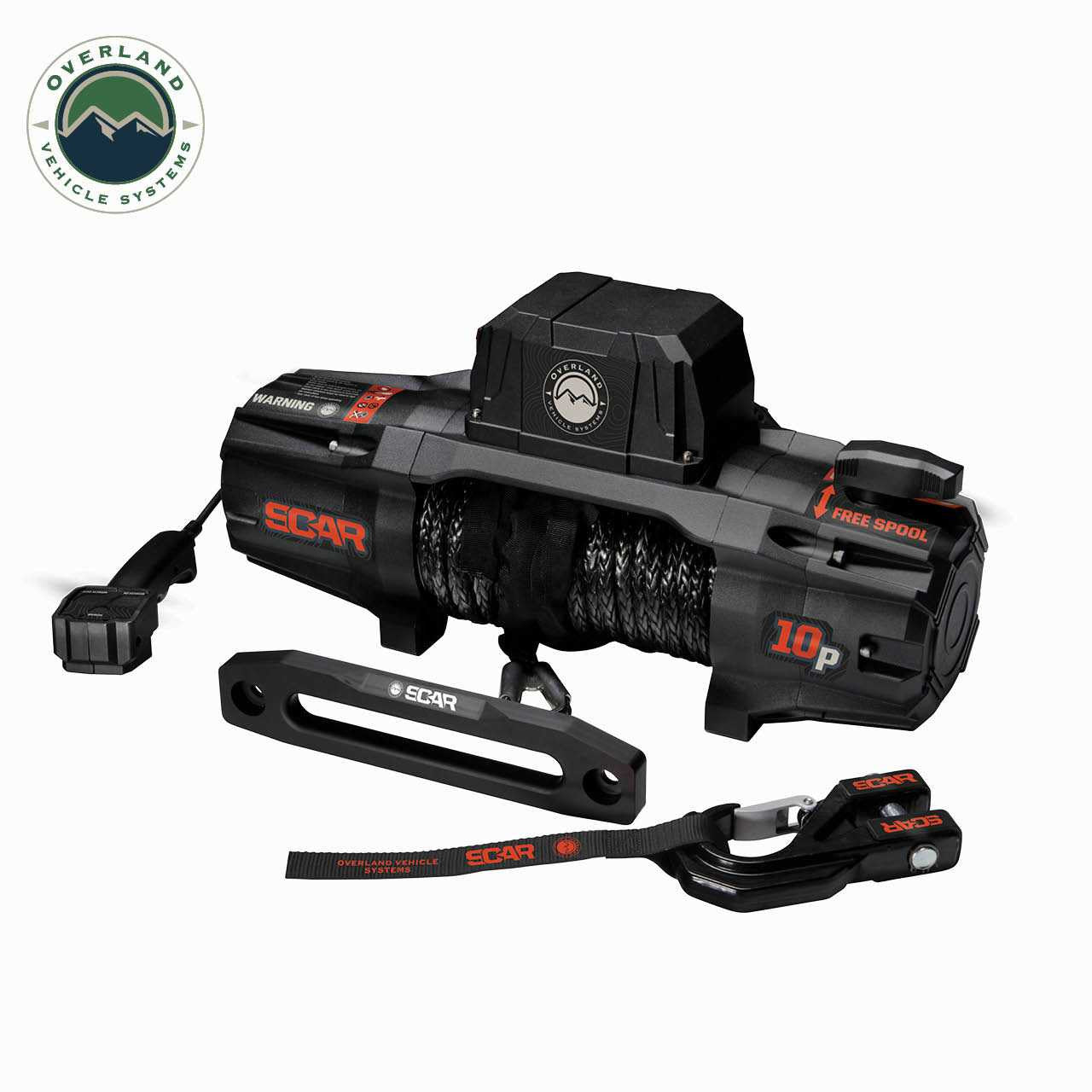 OVS SCAR 10S Winch 10,000 lb. Winch With Synthetic Rope & Wireless Remote 19099901