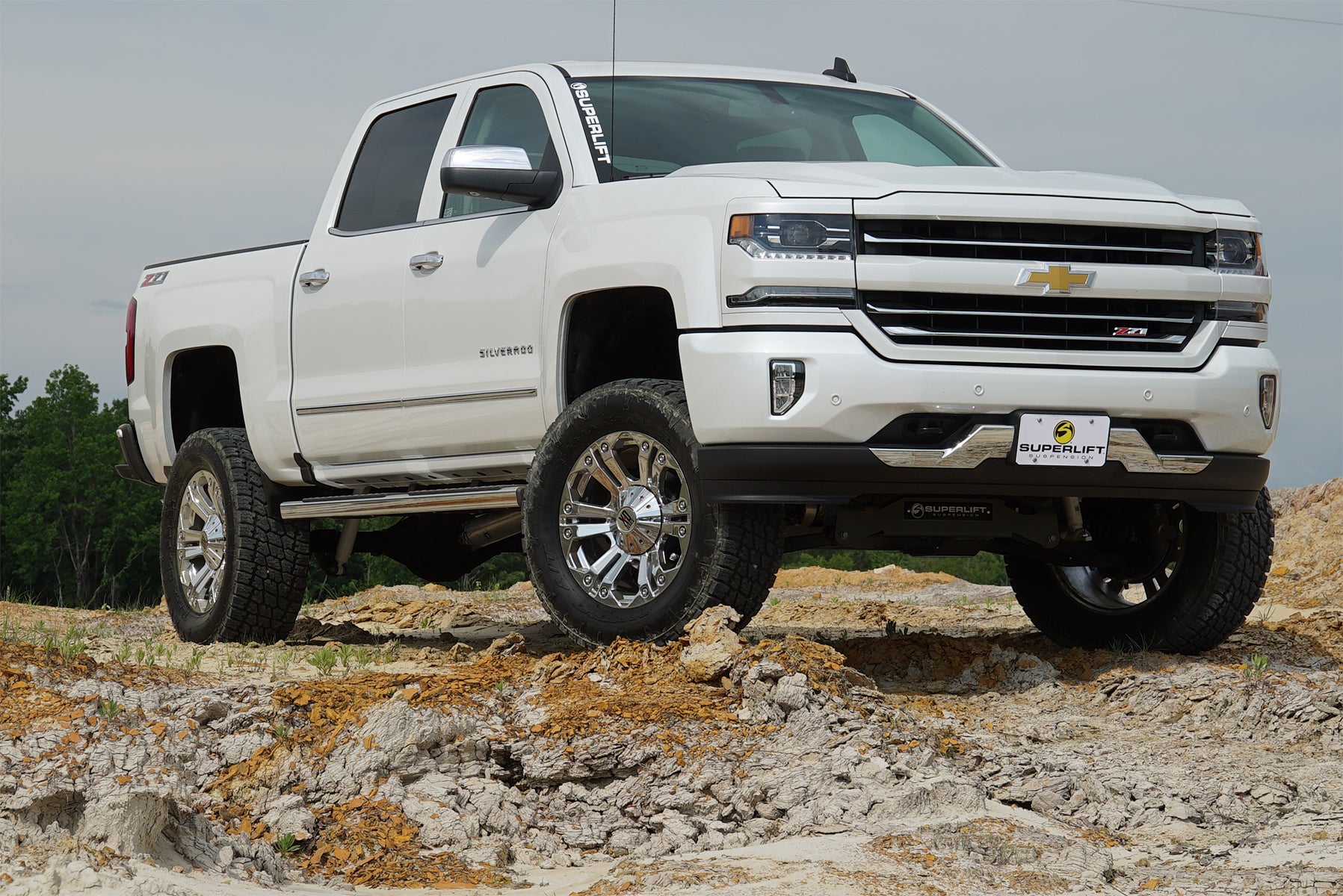 SUPERLIFT 2014-2016 Chevrolet Silverado GMC Sierra 1500 4WD 6.5" Cast Steel A-Arms Suspension Lift Kit With SL Shocks K160/86040X2