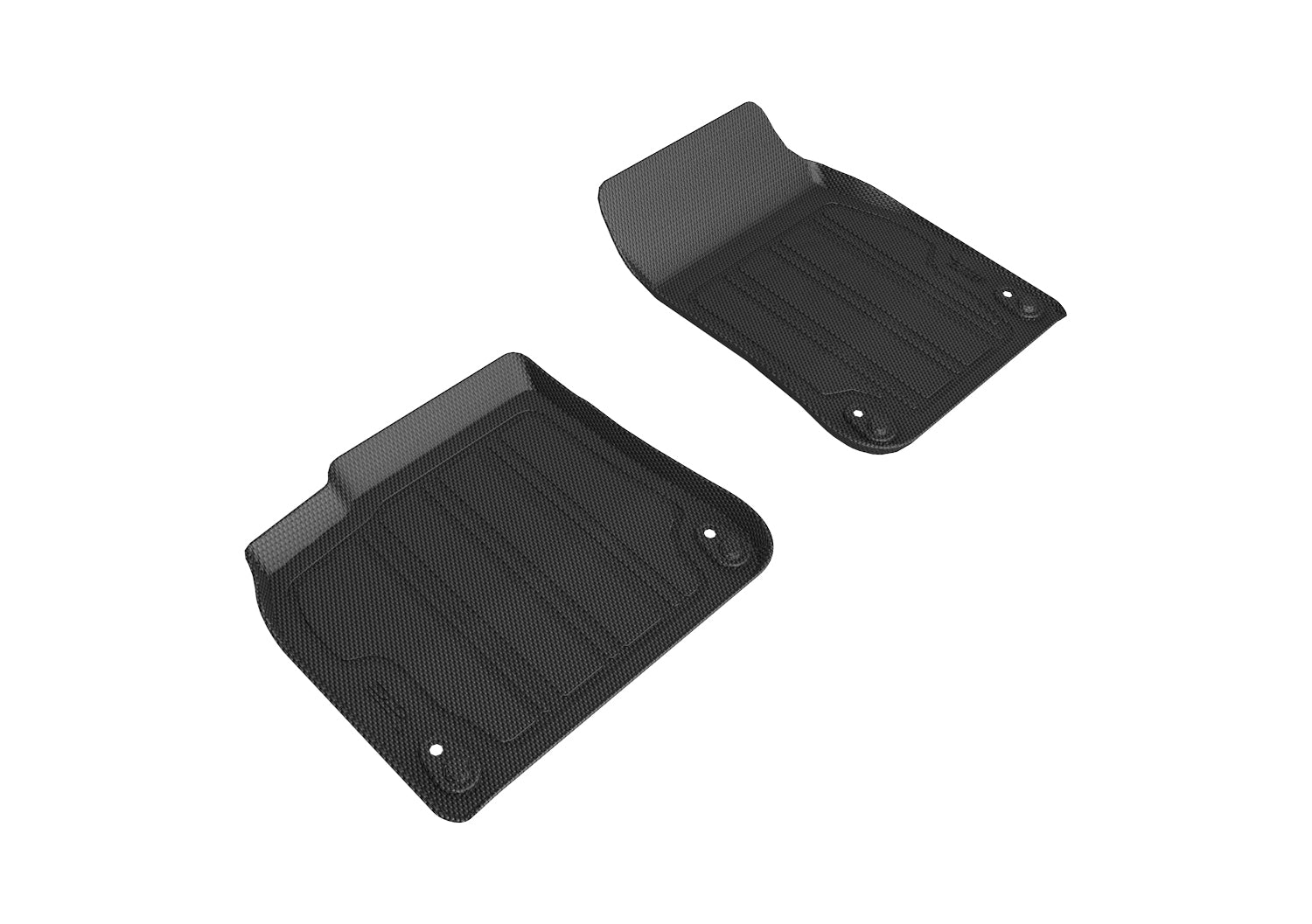 3D Maxpider 2019-2021 Porsche Cayenne SUV GTS Custom Fit Kagu Hybrid Insert 1st Row Floor Mat Carbon Fiber Embossed Pattern Black SLPO019