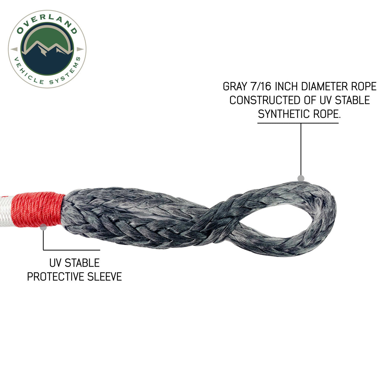 OVS Soft Shackle 7/16" 41,000 Lb. With Loop & Abrasive Sleeve 23" With Storage Bag 19129903