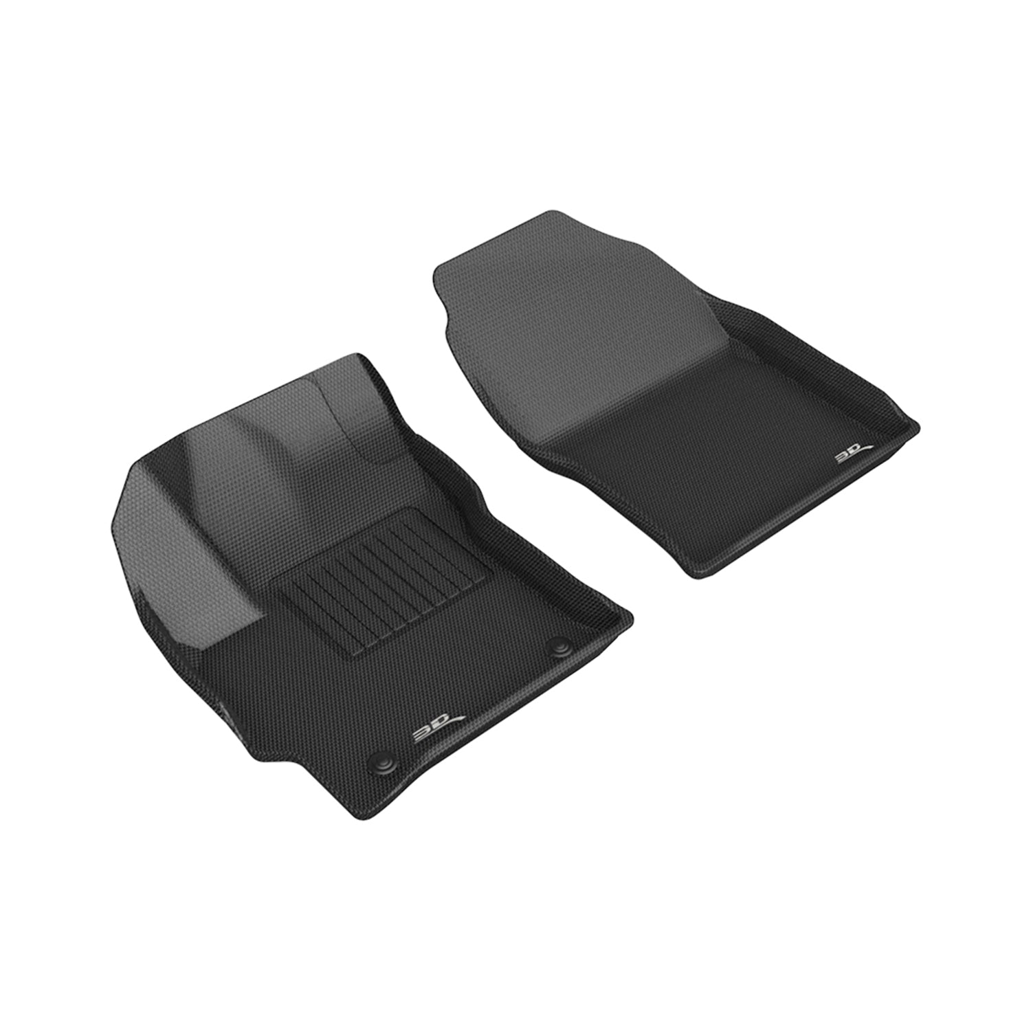 3D Maxpider 2022-2024 Toyota Corolla Cross Custom Fit Kagu 1st Row Carbon Fiber Embossed Pattern Black Floor Mats L1TY26811509