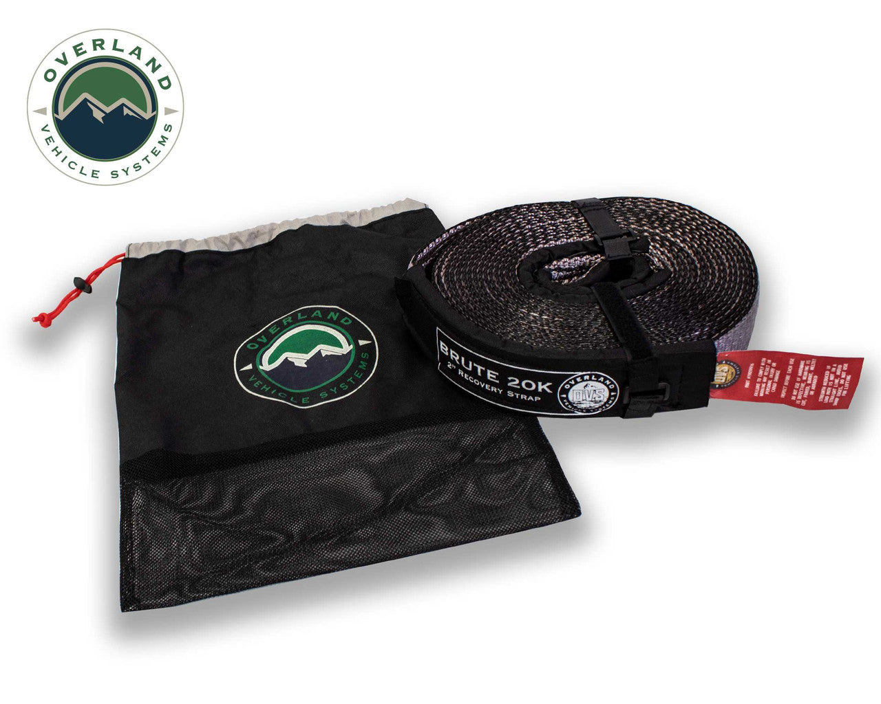 OVS Tow Strap 20,000 Lb. 2" X 30' Gray With Black Ends & Storage Bag 19059916