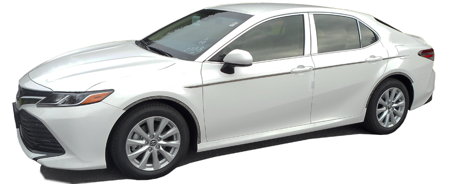QAA 2018-2022 Toyota Camry 4dr Sedan 2 piece Chrome Plated ABS plastic Mirror Cover Set Snap on replacement set MC18130