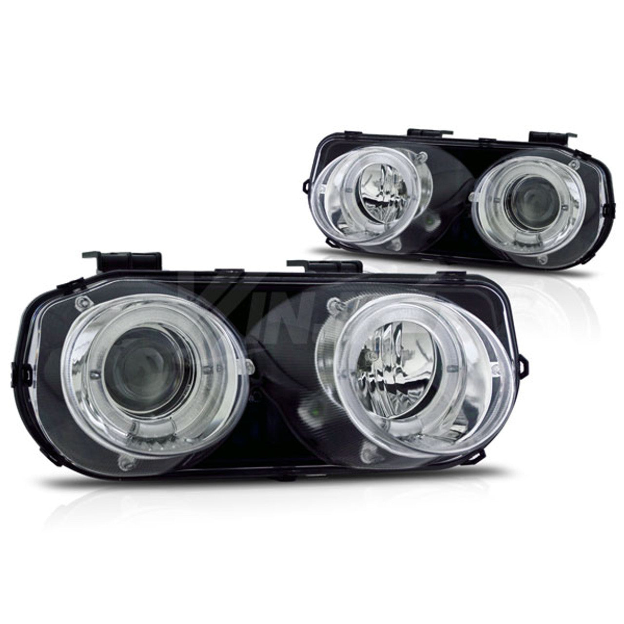 Winjet 1994-1997 Acura Integra Halo Projector Head Light Chrome Clear CHWJ-0216-C