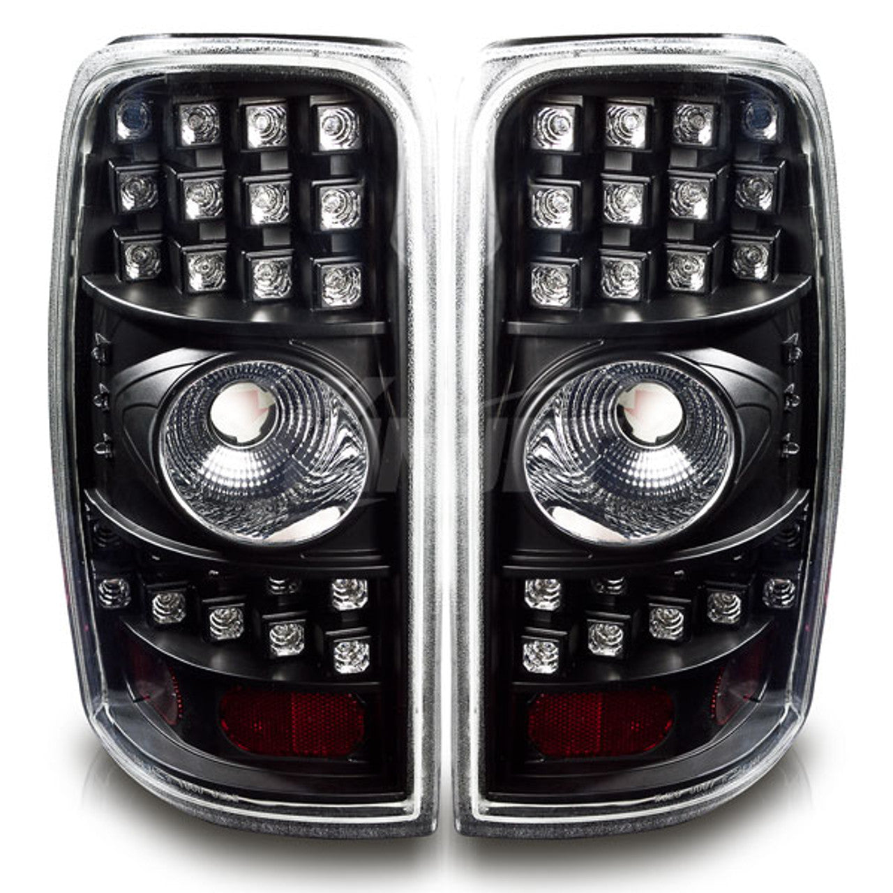 Winjet 2000-2006 Chevrolet Suburban Tahoe 2000-2006 GMC Yukon LED Tail Light Black Clear CTWJ-0007-BC