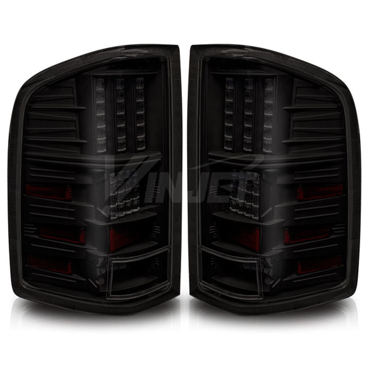 Winjet 2007-2013 Chevrolet Silverado LED Tail Lights Black Smoke CTWJ-0067-BS
