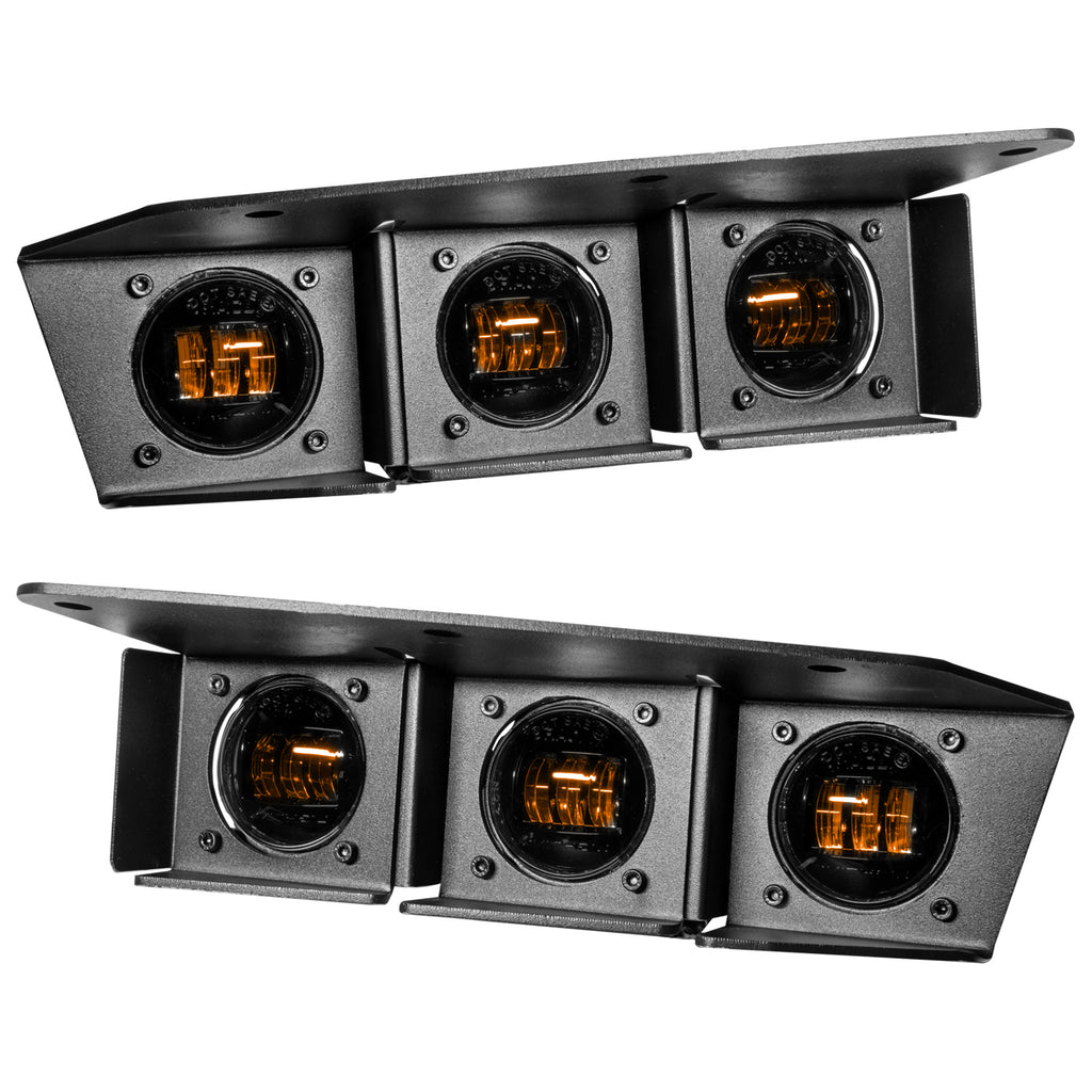 Oracle Lighting 2021-2024 Ford Bronco Triple LED Fog Light Kit Steel Bumper Amber 5890-005