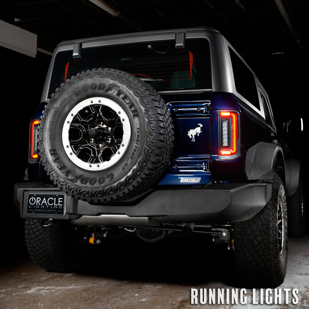 Oracle Lighting 2021-2024 Ford Bronco With Factory Halogen Flush Style Lensless Led Tail Lights 5892-504