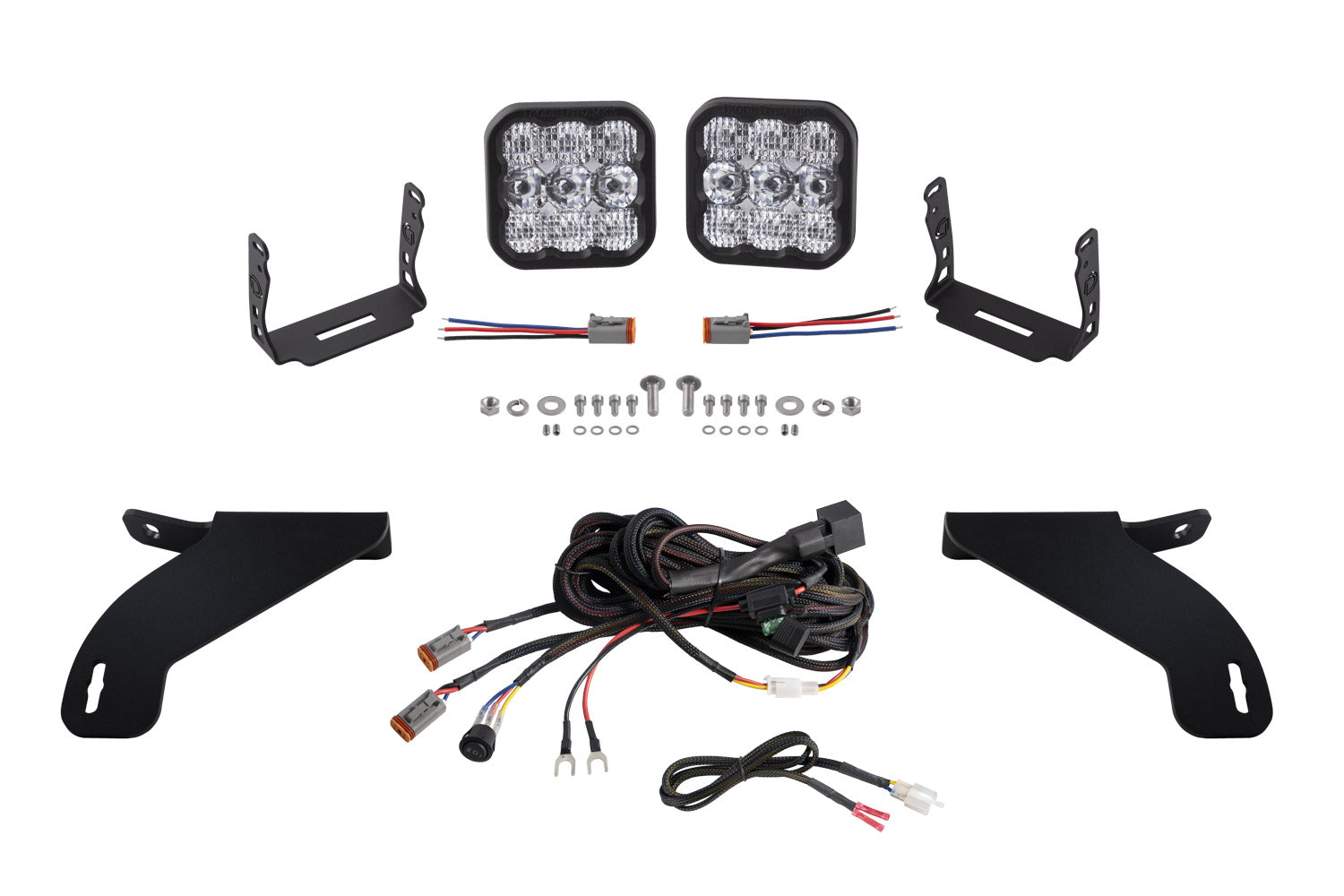 Diode Dynamics 2017-2020 Ford Raptor SS5 Bumper LED Pod Light Kit Pro White Driving DD7350
