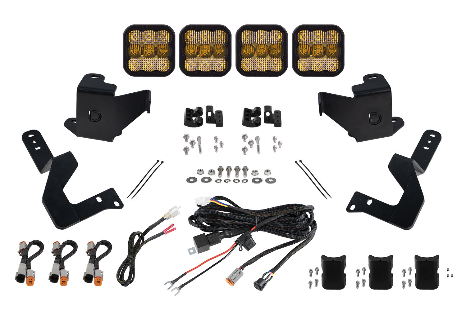 Diode Dynamics 2022 Toyota Tundra Pro Yellow Combo SS5 Grille CrossLink Lightbar Kit DD7410