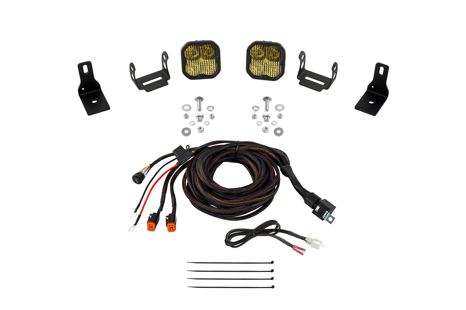 Diode Dynamics 2022-2024 Ford Maverick SS3 Pro Yellow Combo Stage Series Ditch Light Kit DD7765