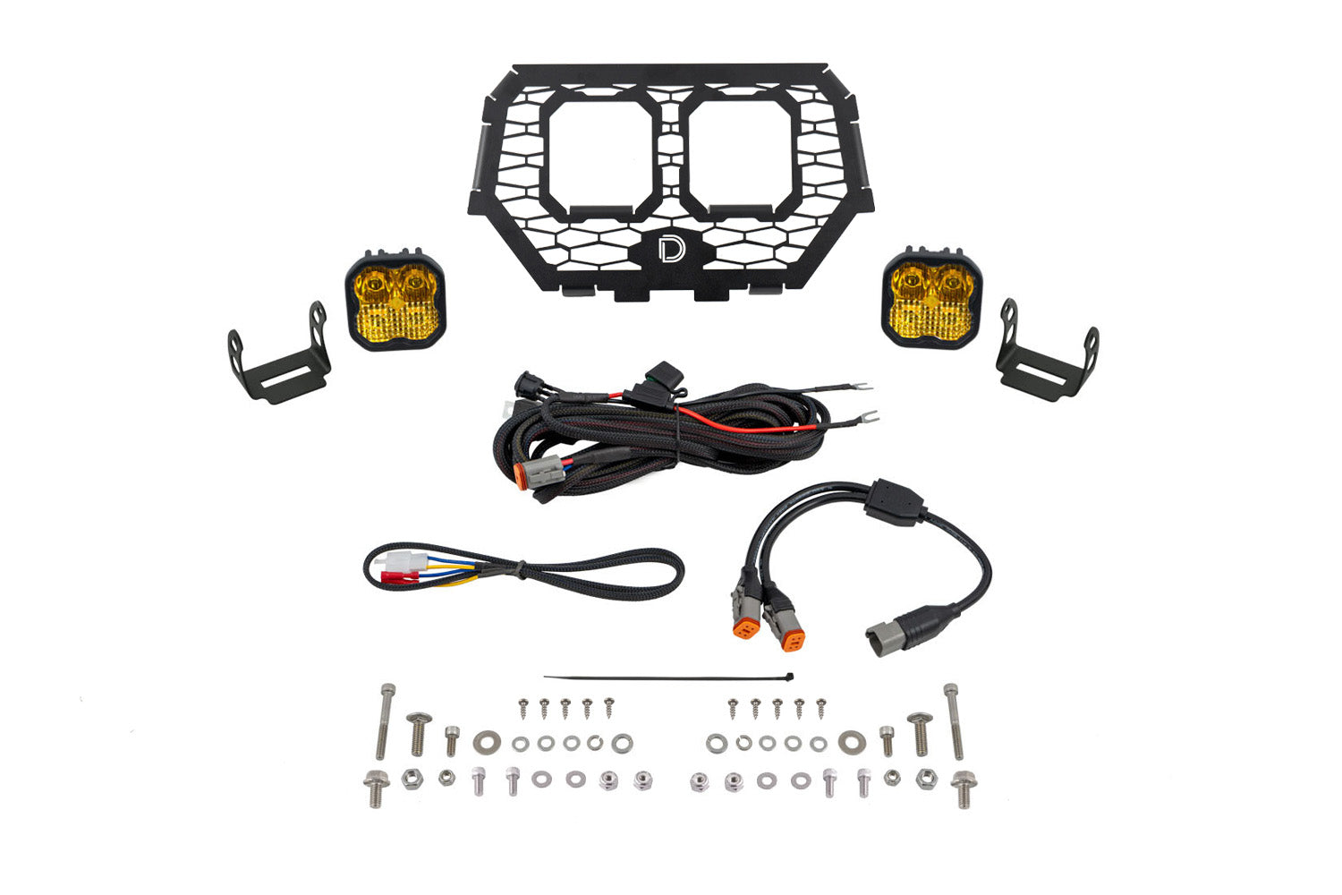 Diode Dynamics 2014-2018 Polaris RZR XP Pro Yellow Combo Stage Series LED Grille Kit DD7860