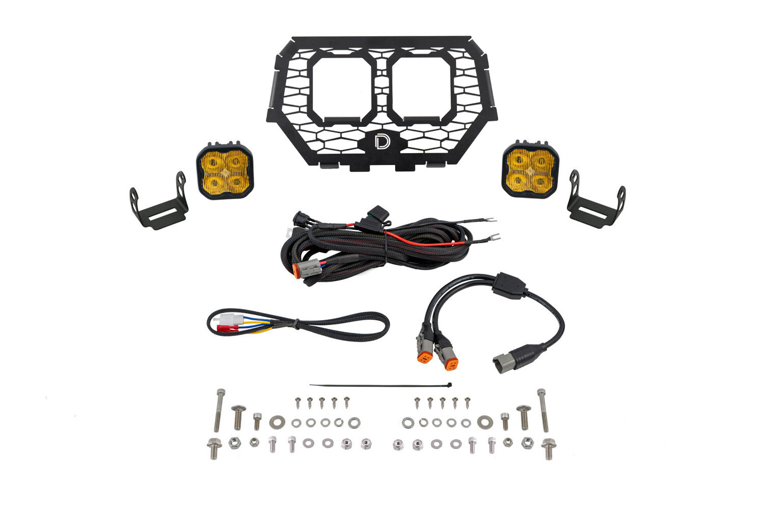 Diode Dynamics 2014-2018 Polaris RZR XP Pro Yellow Fog Stage Series LED Grille Kit DD7862