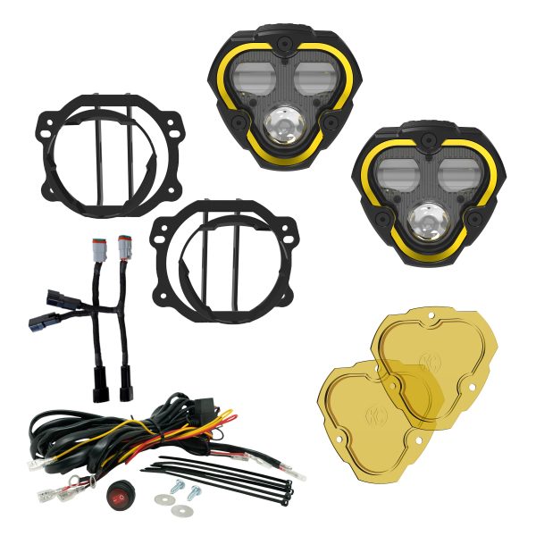KC Hilites 2007-2018 Jeep Wrangler JK 2018-2023 Jeep Wrangler JL 2020-2023 Jeep Gladiator JT FLEX ERA 3 Dual Mode SAE Fog Lights 2-Light Master Kit 97146