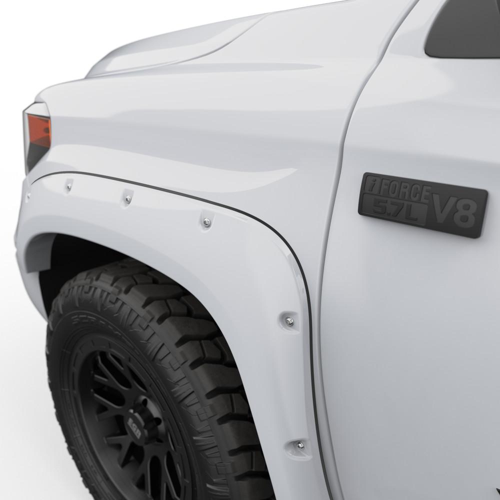 EGR 2014-2021 Toyota Tundra 4 Door Extended Cab Crew Cab 2 Door Standard Cab Pickup Bolt-on Look Fender Flares Painted White 795494-040