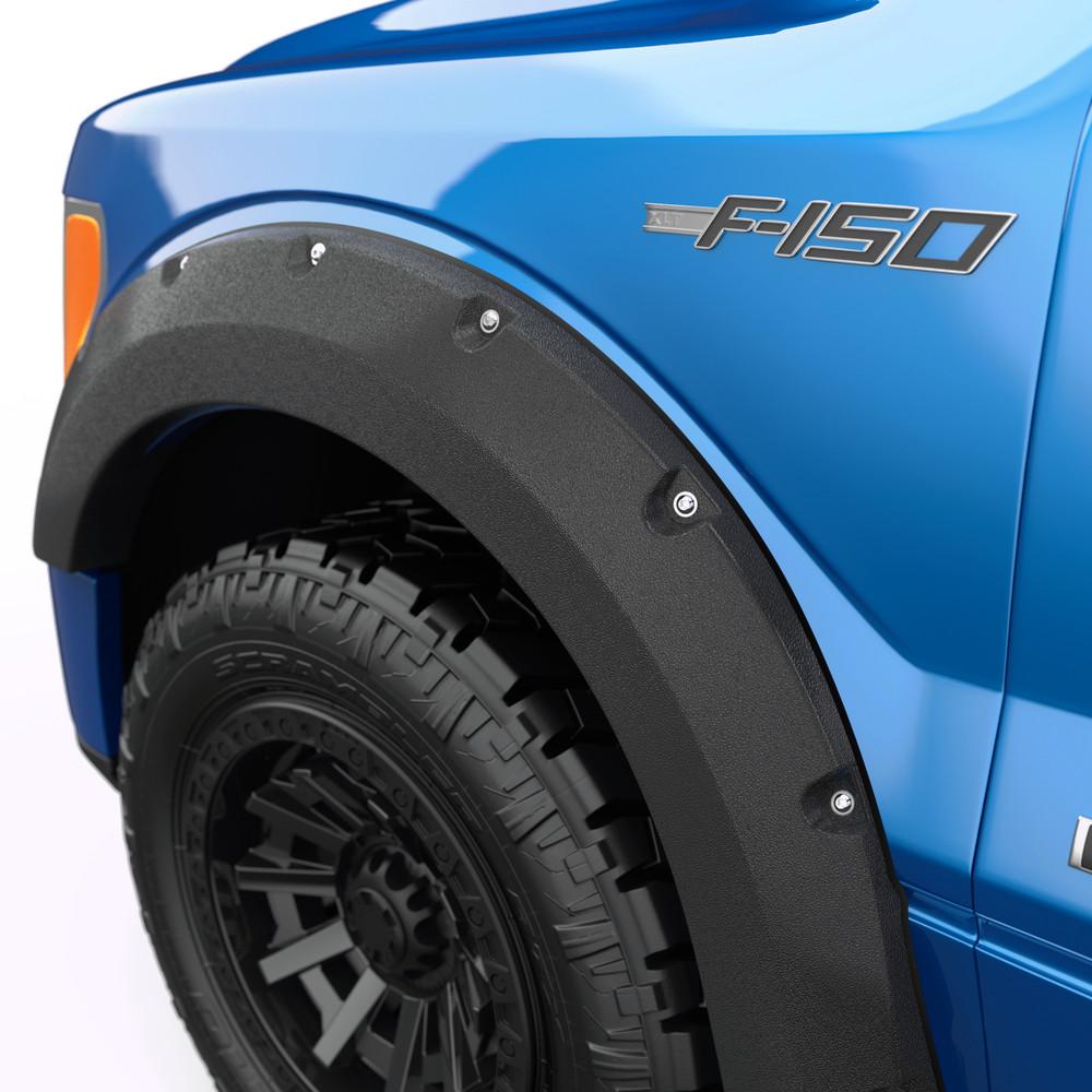 EGR 2009-2014 Ford F-150 4 Door Crew Cab Extended Cab 2 Door Standard Cab Pickup Baseline Bolt-style Fender Flares Set Of 4 BLF1025