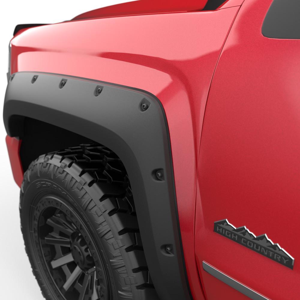 EGR 2014-2018 Chevrolet Silverado 1500 4 Door Extended Cab Crew Cab 2 Door Standard Cab Pickup Black Out Bolt-on Look Fender Flares 791675