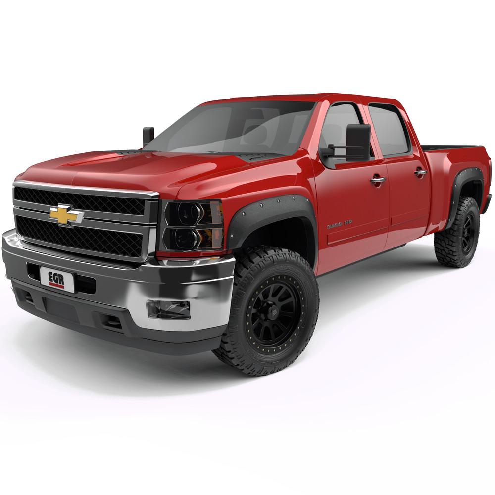 EGR 2007-2014 Chevrolet Silverado 1500 Silverado 2500 3500 HD 4Door Extended Crew Cab 2Door Standard Cab Pickup Baseline Bolt-style Fender Flares BLF1024
