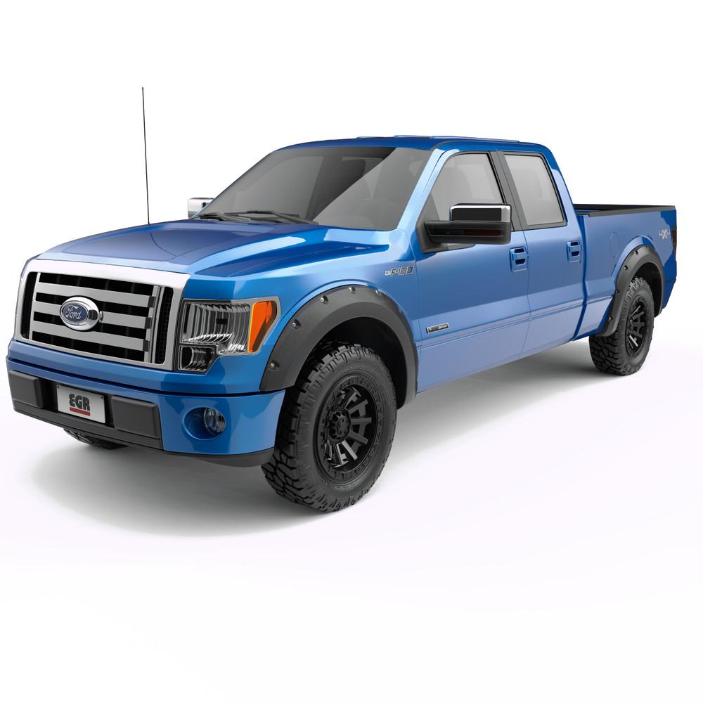 EGR 2009-2014 Ford F-150 4 Door Crew Cab Extended Cab 2 Door Standard Cab Pickup Baseline Bolt-style Fender Flares Set Of 4 BLF1025