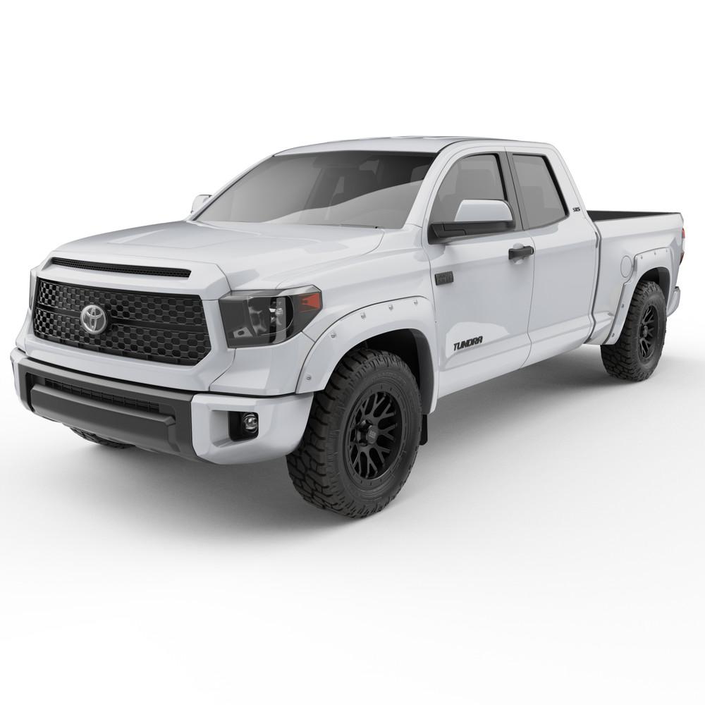 EGR 2014-2021 Toyota Tundra 4 Door Extended Cab Crew Cab 2 Door Standard Cab Pickup Bolt-on Look Fender Flares Painted White 795494-040
