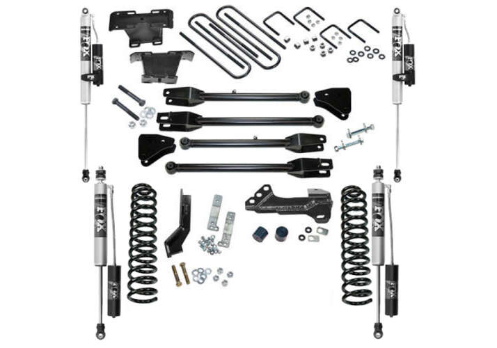 Superlift 2017-2022 Ford F-250 F-350 Super Duty 4WD DIESEL 4in Suspension Lift Kit With 4-Link Conversion Fox 2.0 Shocks K166FX/86040X4