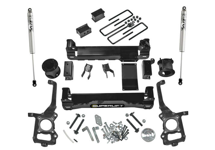 SUPERLIFT 2009-2014 Ford F150 2dr 4dr Fox 2.0 Series Shocks 4.5 Inch Lift Kit With Free Boot Protectors K178F/86040X2